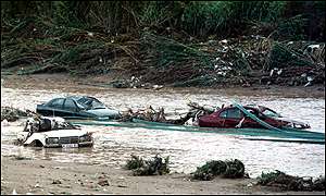 [Flood damage in Barcelona, Spain]