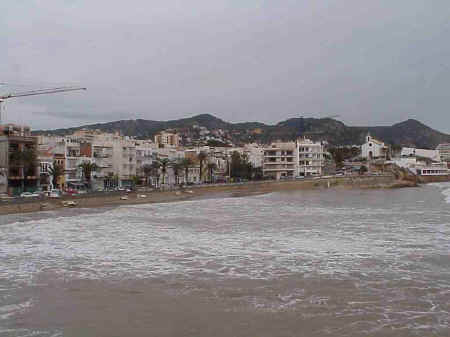 Sitges Beaches: San Sebastia Beach, Storms, November 2001