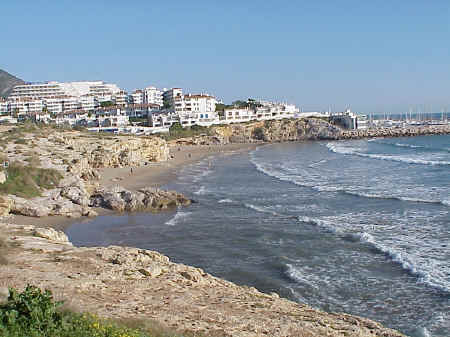 Sitges: Balmi Beach, after the storms, November 2001