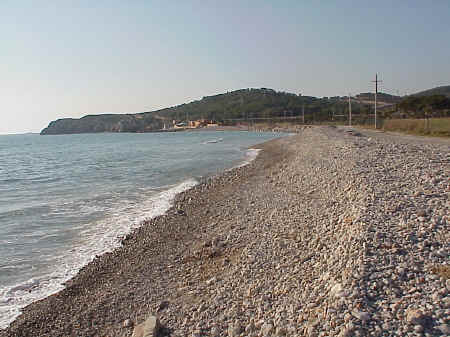 Sitges Beaches: beach number 18 after the storms, November 2001