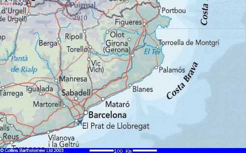 Barcelona airports map