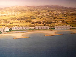 Aerial view of the planned Platja Llarga development