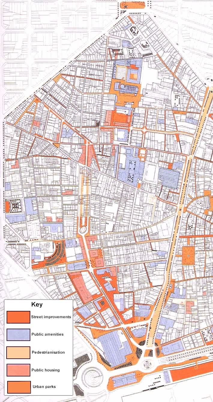 El Raval Barcelona Map El Raval Urban Redevelopment 1988 - 1998