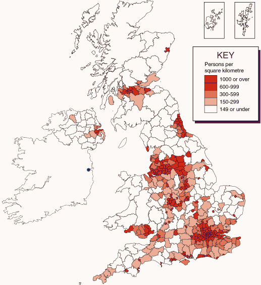 U.K. Population Distribution 1998