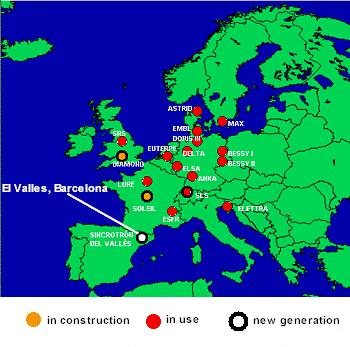 Synchrotron European locations