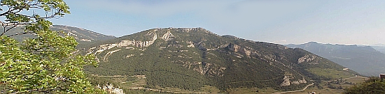 View from the Sanctuary of Queralt showing the anticlinal folds of the lower Pedraforca thrust sheet