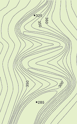 Valley Contours Map