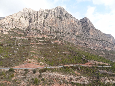 South slope of Montserrat, with the lower level cut by an unconformity