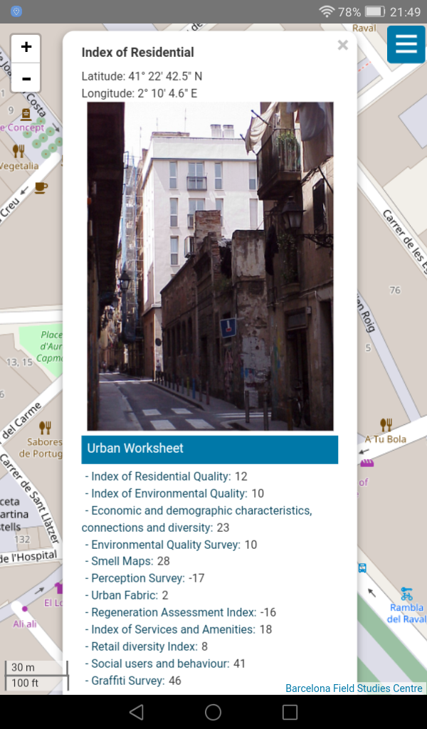 Urban Worksheet Map Data Marker On-Click