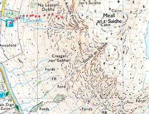 Map reading skills: test route-plotting example