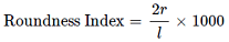 Cailleux roundness index formula