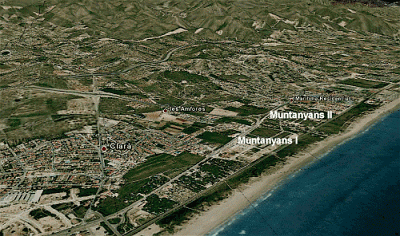 Locations of Muntanyans I and Muntanyans II